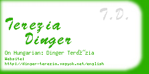 terezia dinger business card